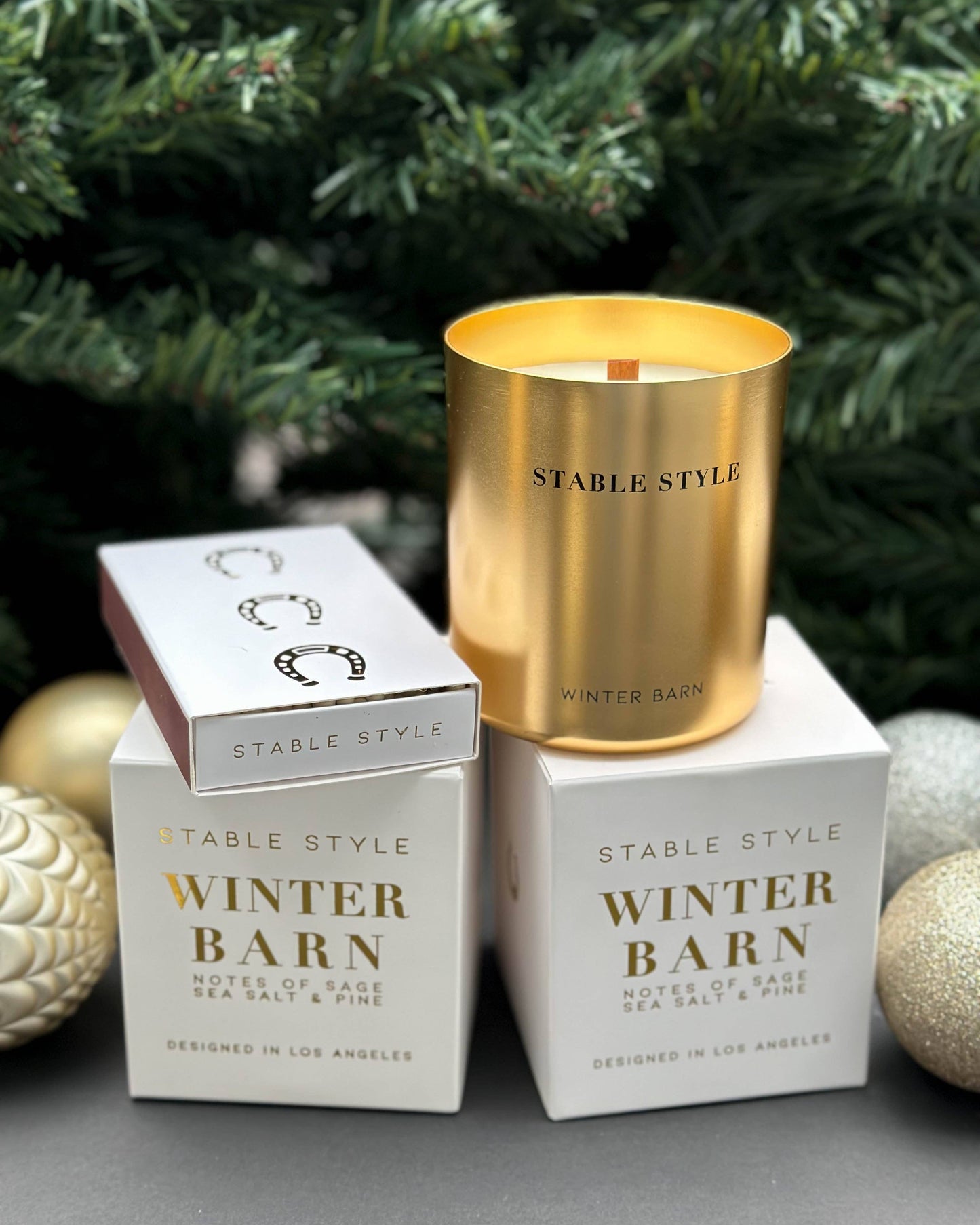 Stable Style - Winter Barn Gold Candle