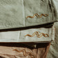 Eloise et moi - Hand embroidered DESIERTO cotton bandana, Plant dyed: