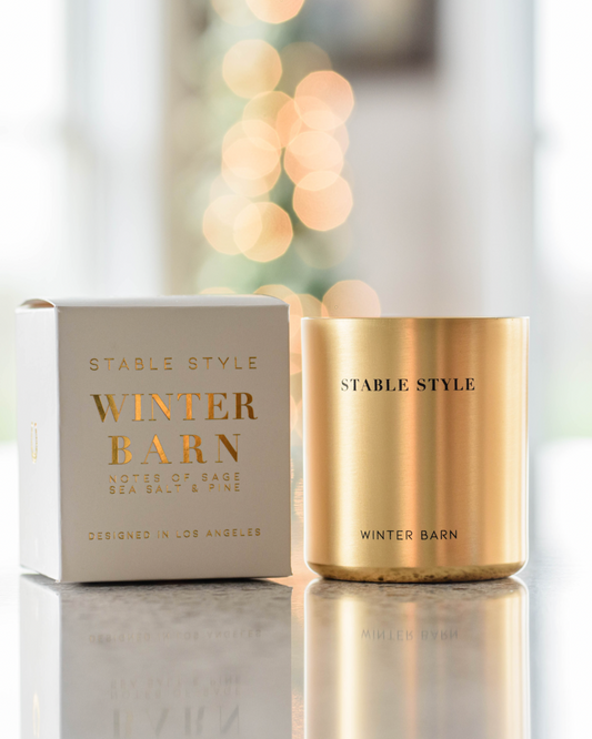 Stable Style - Winter Barn Gold Candle