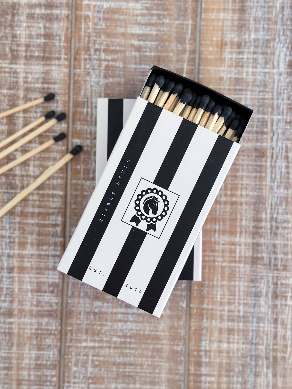 Black & White Striped Equestrian Matches