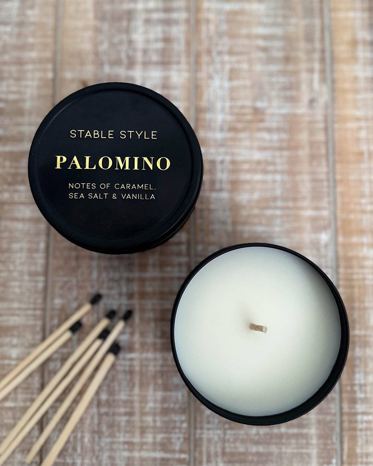 Stable Style - Palomino Soy Wax Seasonal Candle Tin