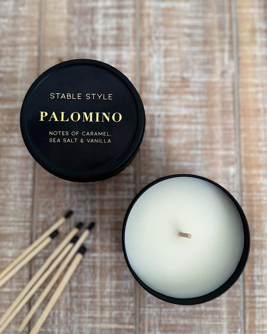 Stable Style - Palomino Soy Wax Seasonal Candle Tin