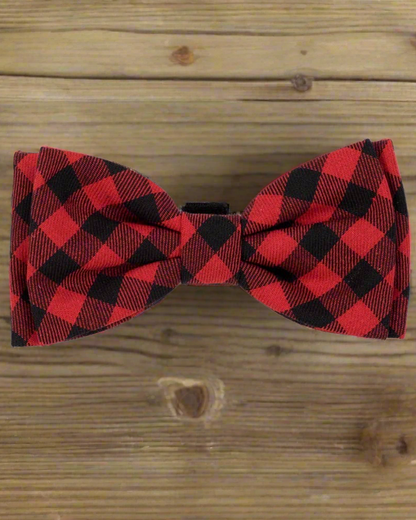 The Worthy Dog - Tan Plaid Bow Tie Small 🐶 🐈‍⬛