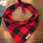 The Worthy Dog - Black & Red Plaid Bandana 🐶❤️
