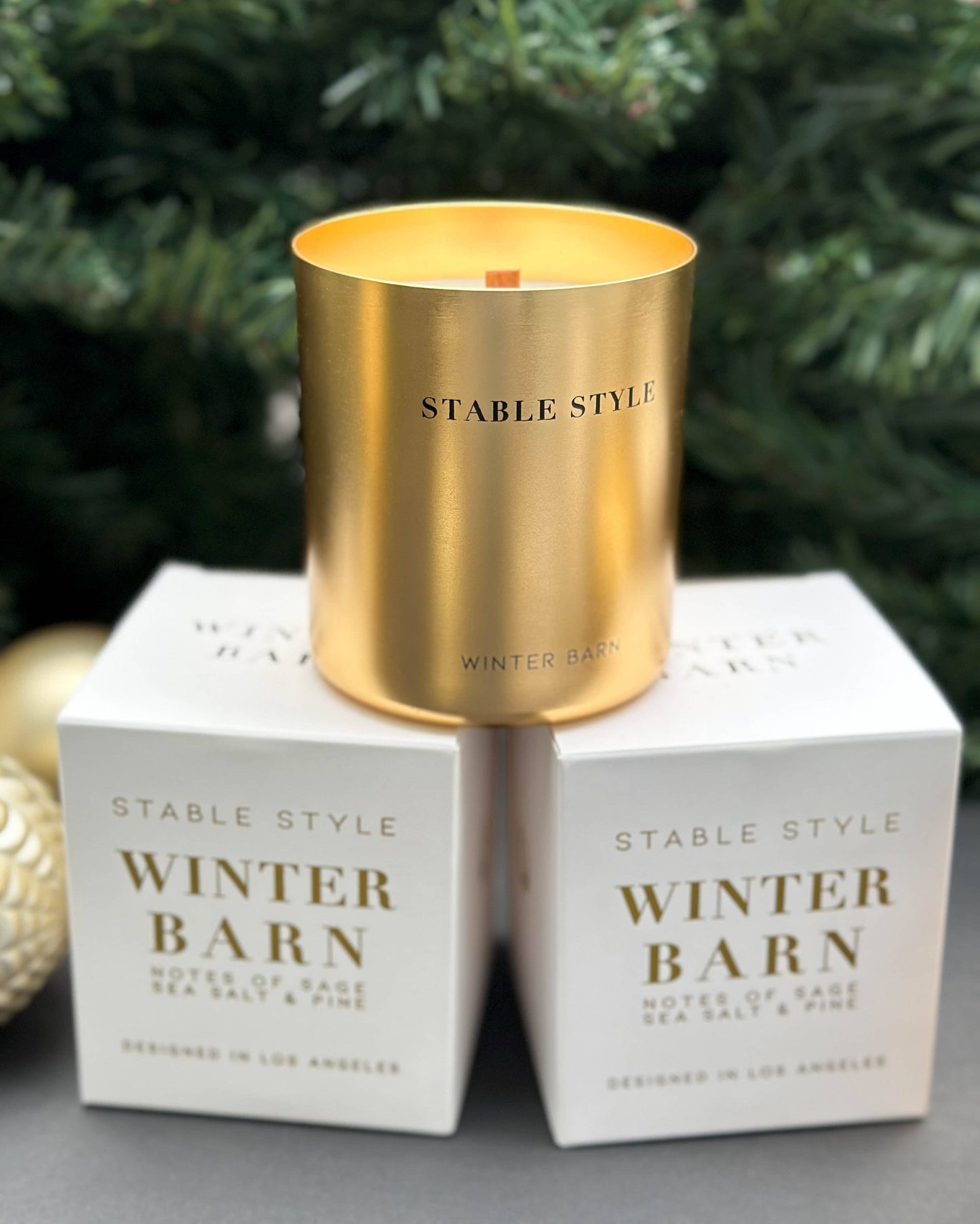 Stable Style - Winter Barn Gold Candle