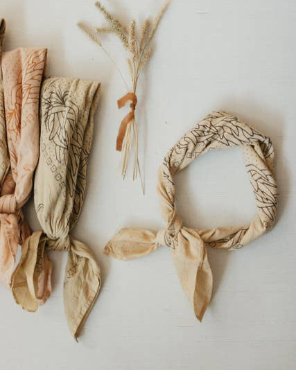 Eloise et moi - Hand dyed Organic cotton Suerte bandana