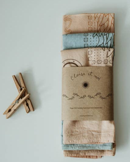Eloise et moi - Hand dyed Organic cotton Suerte bandana