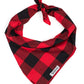The Worthy Dog - Black & Red Plaid Bandana 🐶❤️