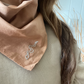 Eloise et moi - Hand embroidered DESIERTO cotton bandana, Plant dyed: