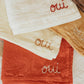 Eloise et moi - Hand embroidered organic cotton bandana - Distressed mustard